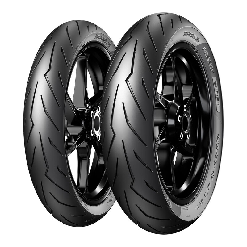 PIRELLI DIABLO ROSSO SPORT FRONT/REAR 90/80-17 M/C 46S TL