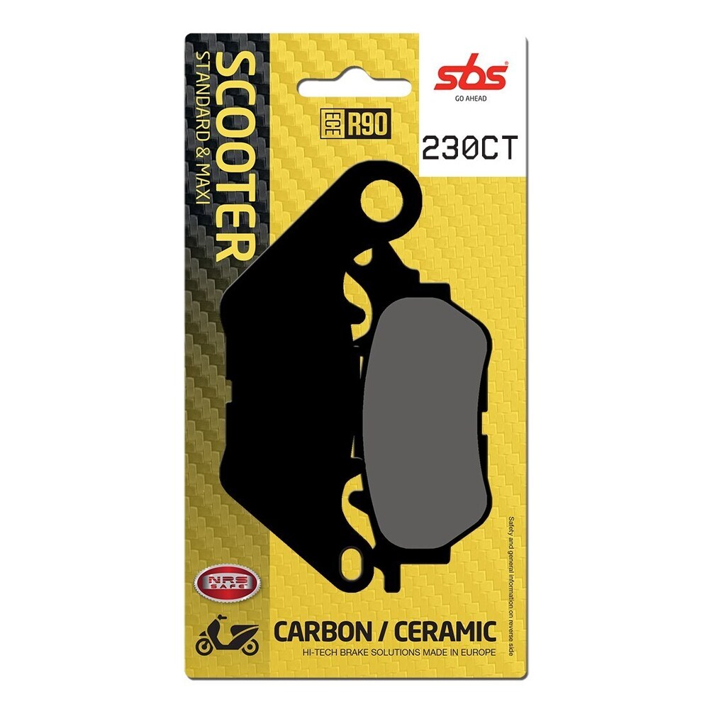 SBS FRICTION - Carbon Tech Rear Scooter Brake Pads (SBS 932)