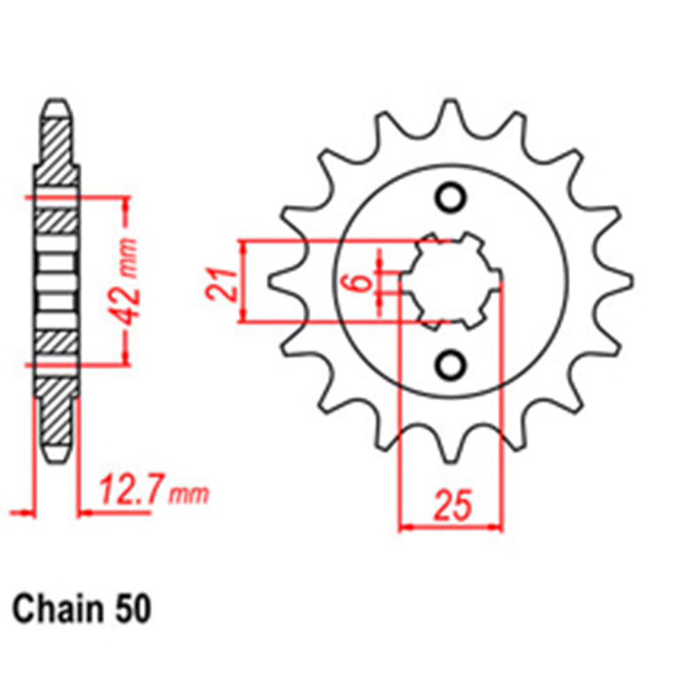 FRONT SPROCKET - STEEL  18T 530P