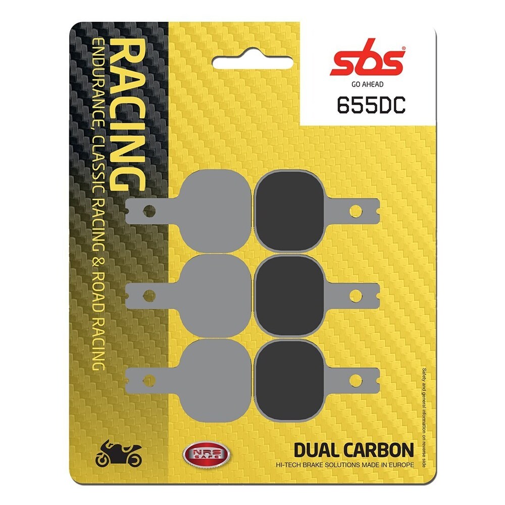 SBS FRICTION - Dual Carbon Front Brake Pads - (Track Use)