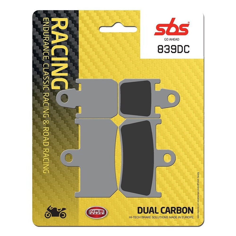 SBS FRICTION - Dual Carbon Front Brake Pads - (Track Use)