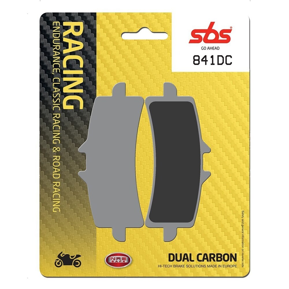 SBS FRICTION - Dual Carbon Front Brake Pads - (Track Use) (3.5mm backing plate)